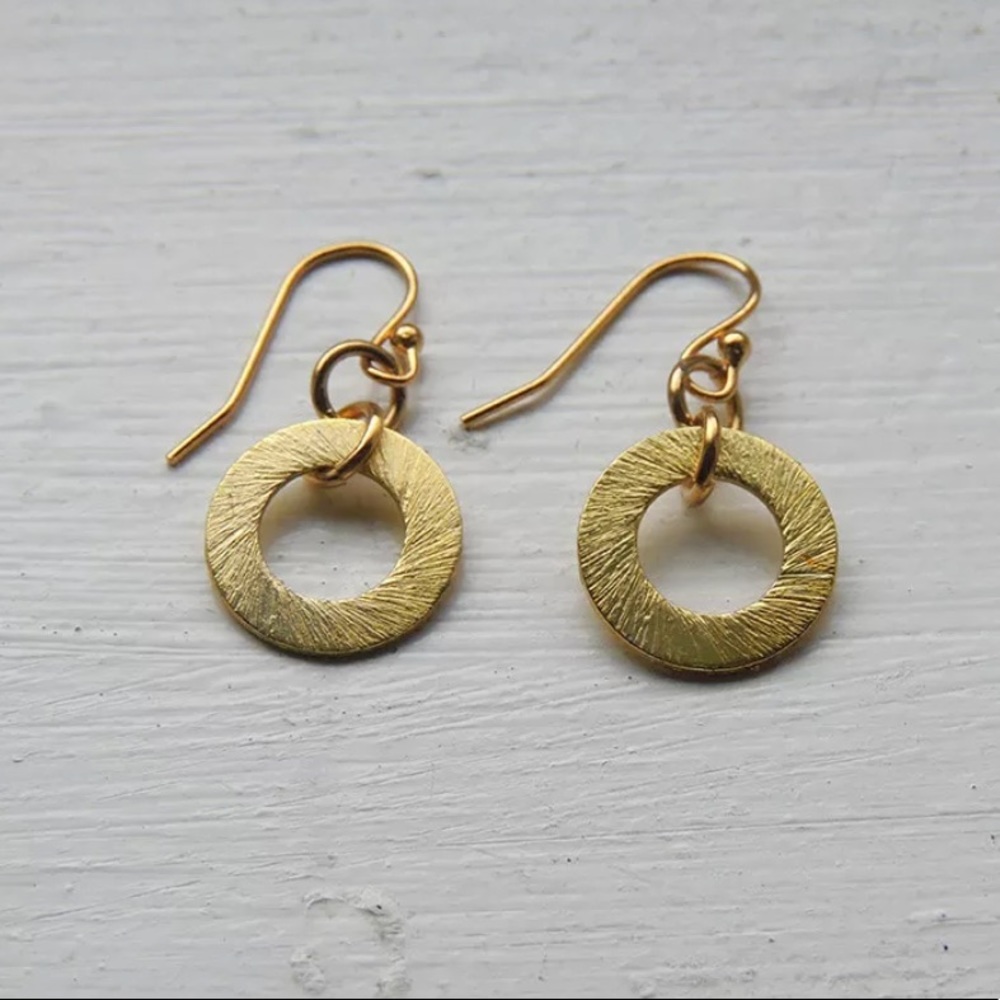 Gold Circles Handmade Earrings